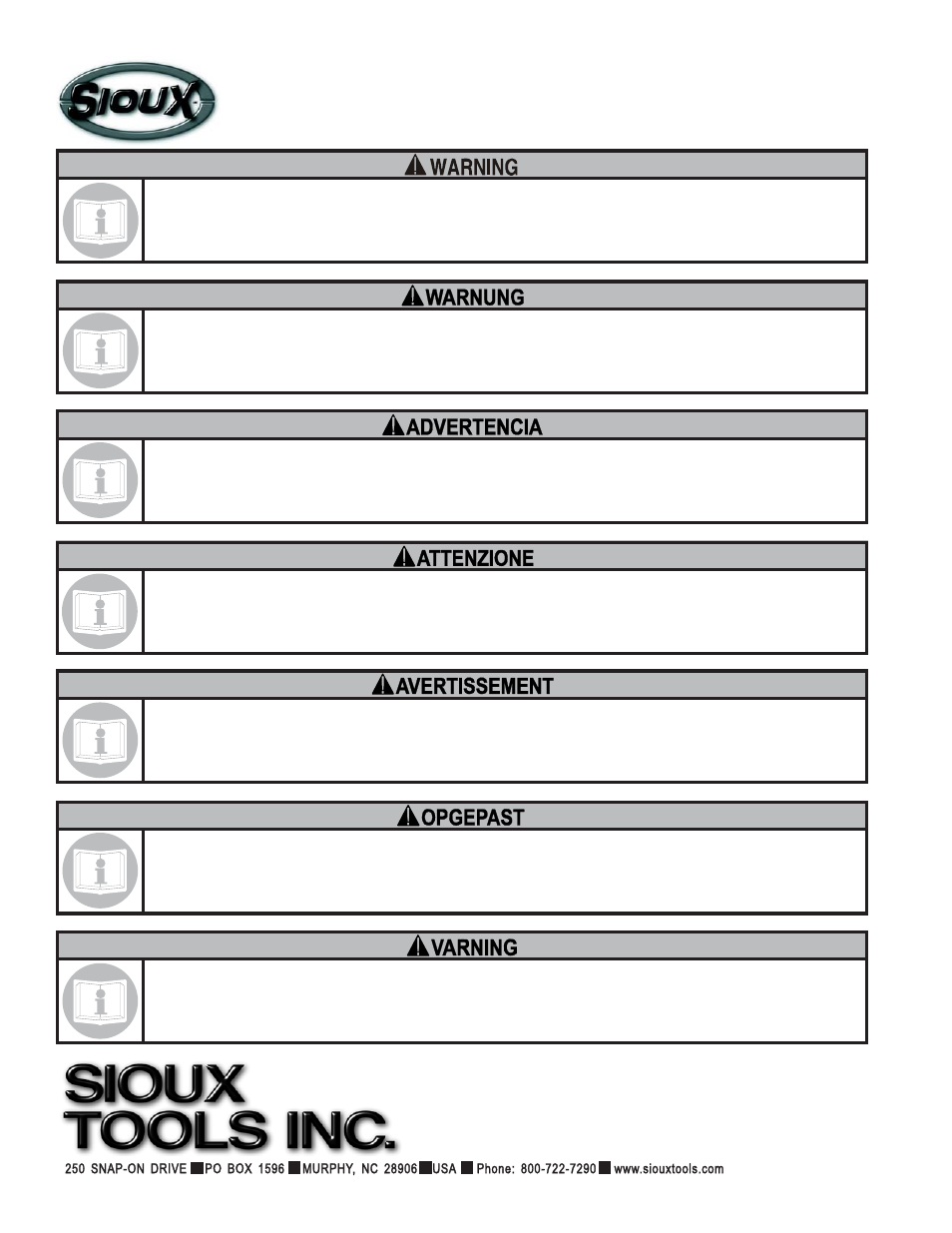 Sioux Tools 1422 User Manual | Page 10 / 11