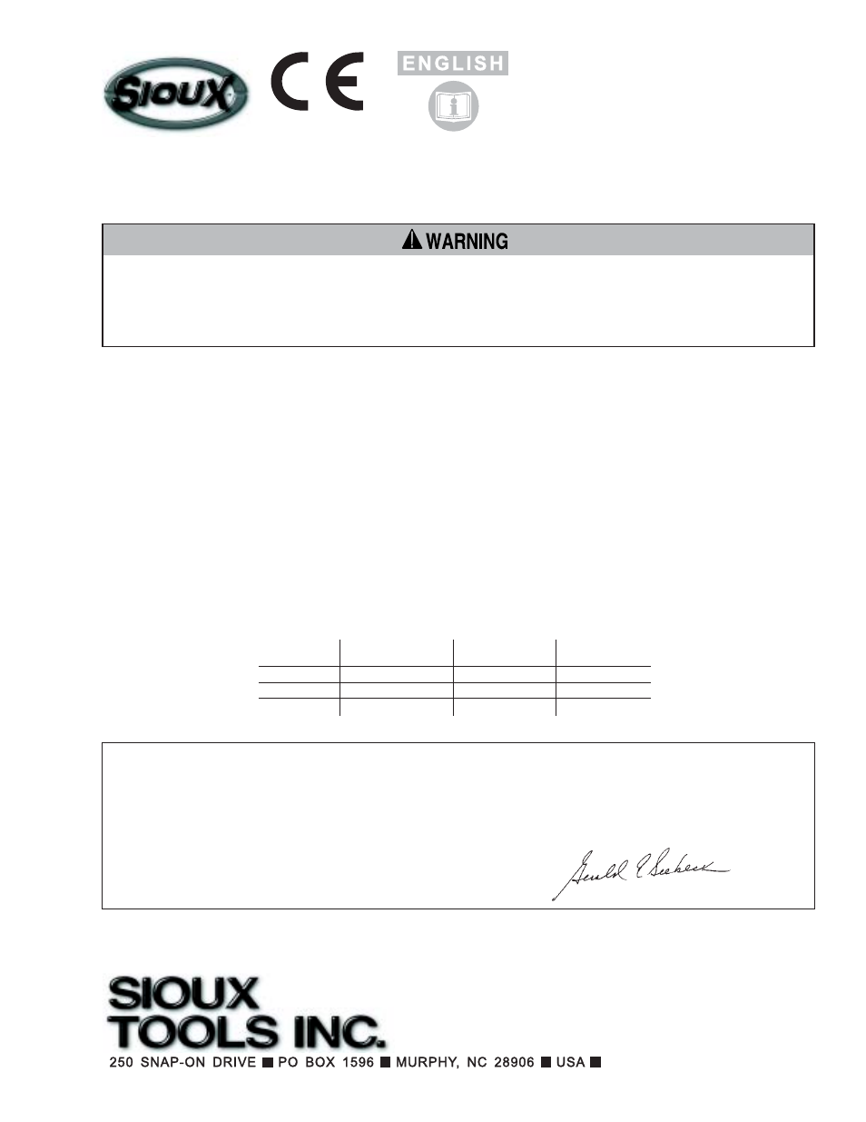 Sioux Tools 1412R User Manual | 10 pages