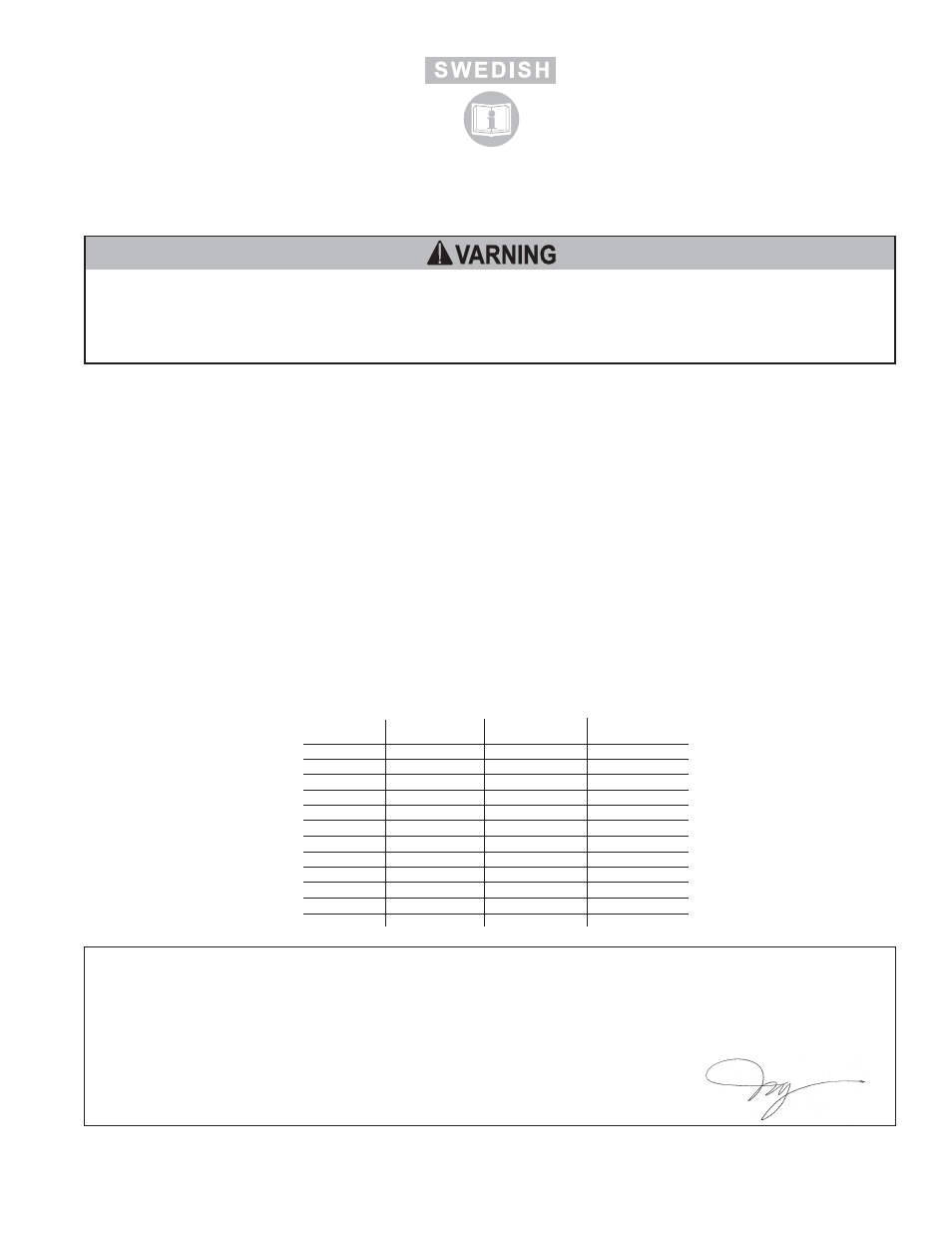 Varning | Sioux Tools NO. 1 SERIES “1AM” User Manual | Page 7 / 9