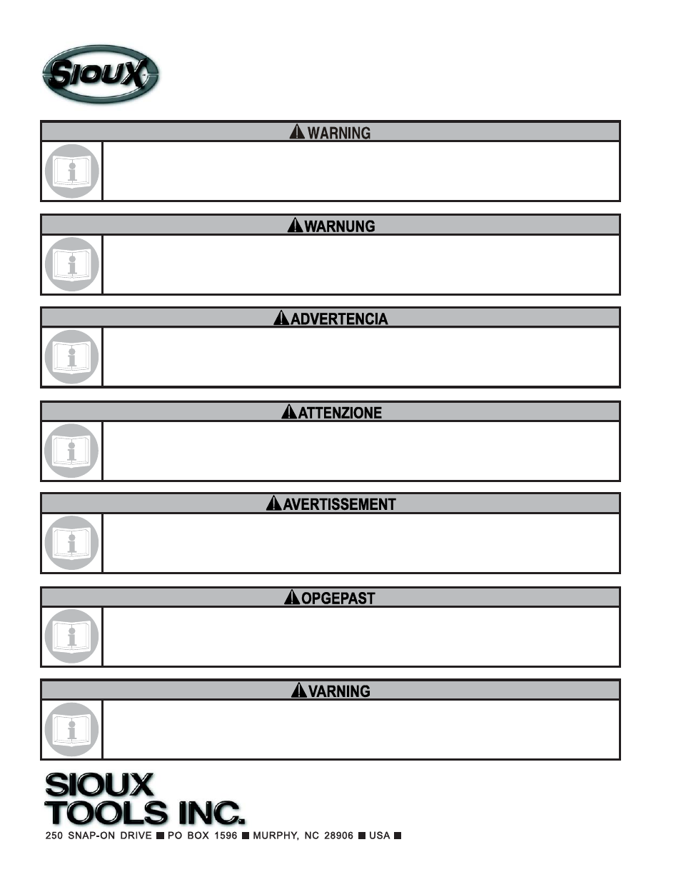 Sioux Tools NO. 1 SERIES “1AM” User Manual | Page 8 / 9
