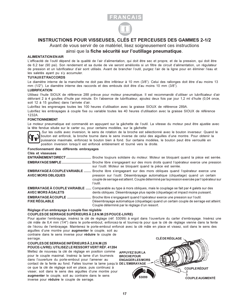 Sioux Tools 2 1/2 User Manual | Page 17 / 33