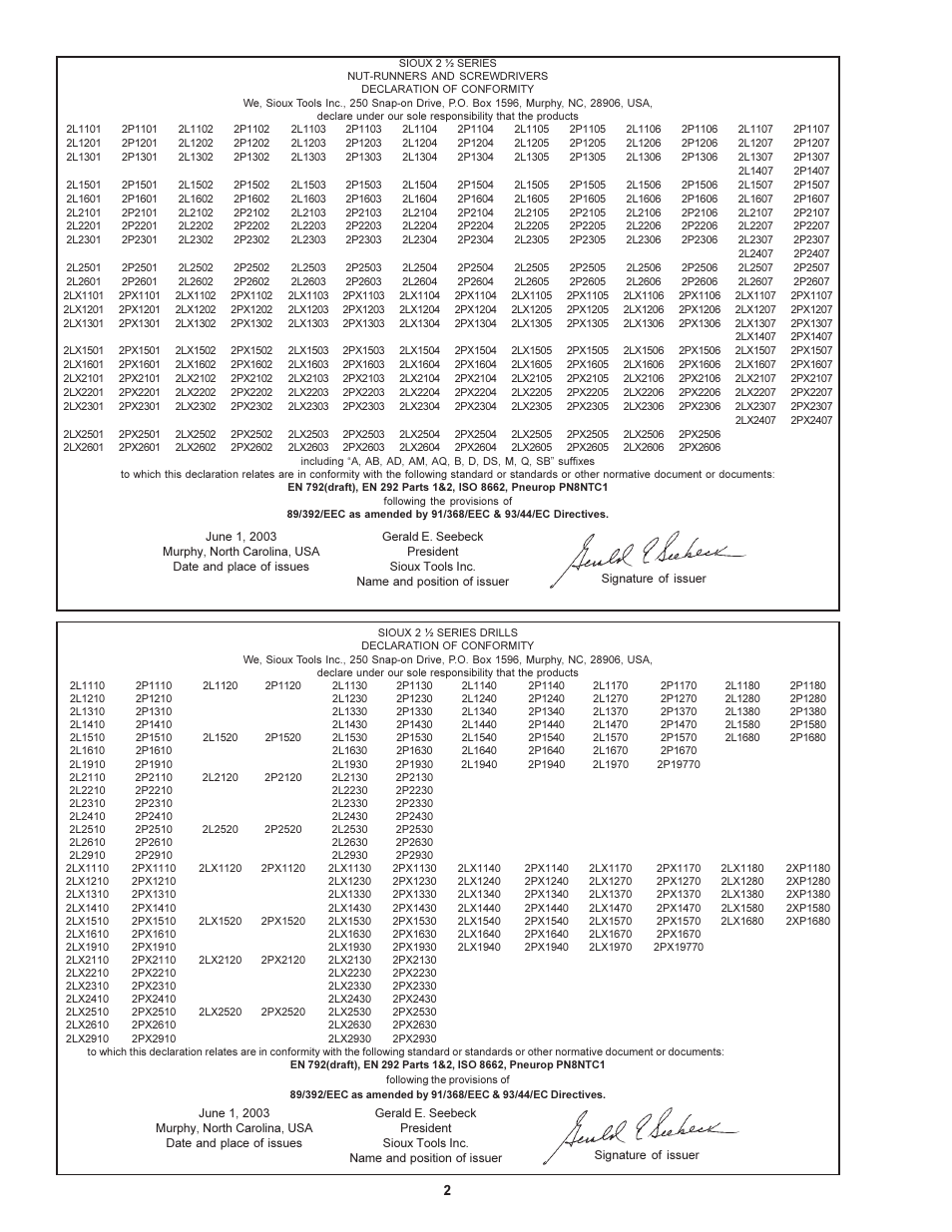 Sioux Tools 2 1/2 User Manual | Page 2 / 33