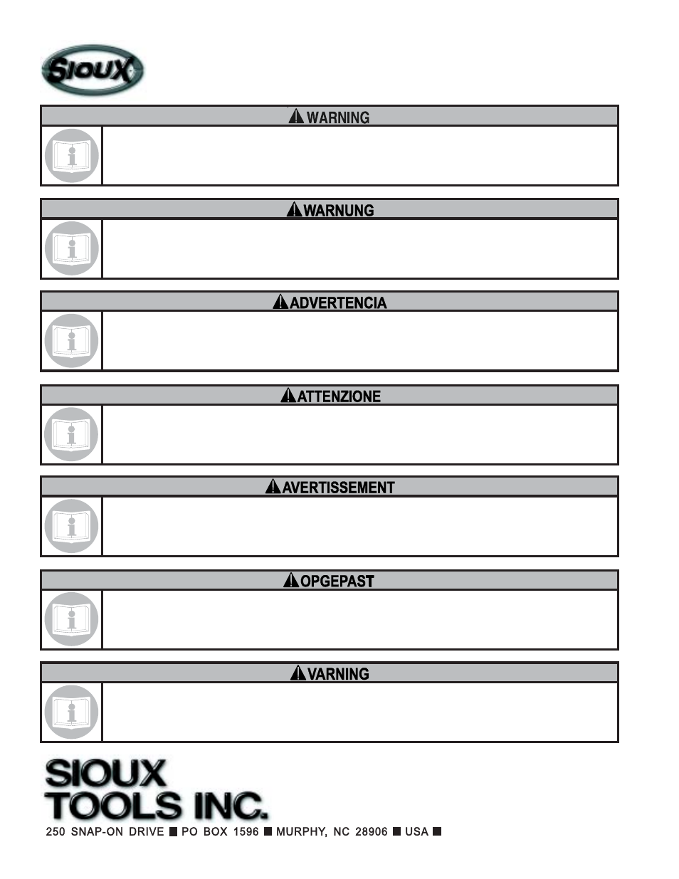 Sioux Tools NO. 2S User Manual | Page 20 / 21
