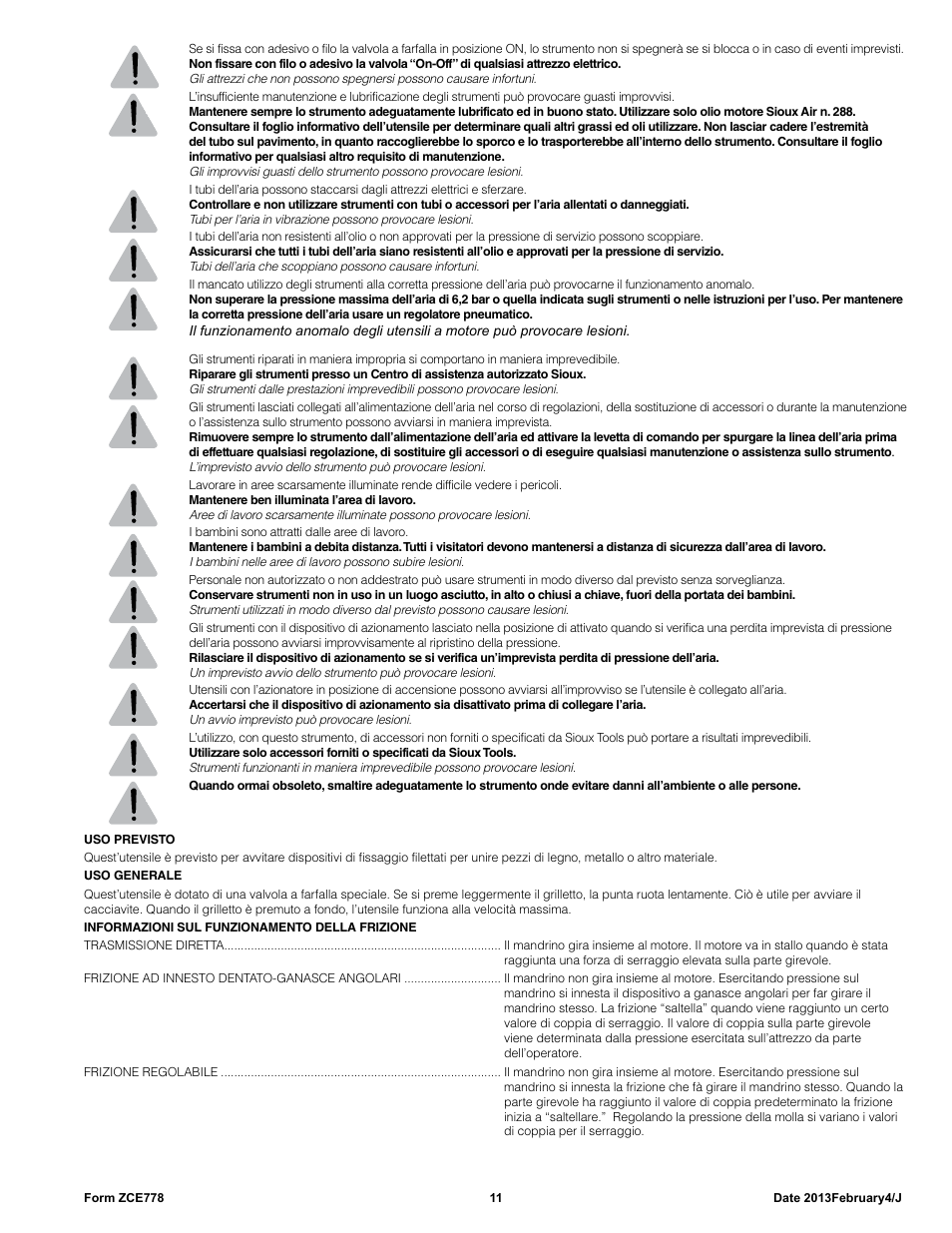Sioux Tools SSD10P User Manual | Page 11 / 29