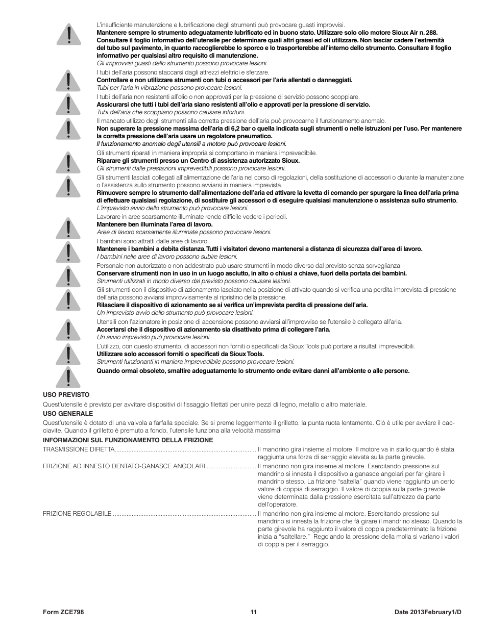 Sioux Tools SSD10S User Manual | Page 11 / 27