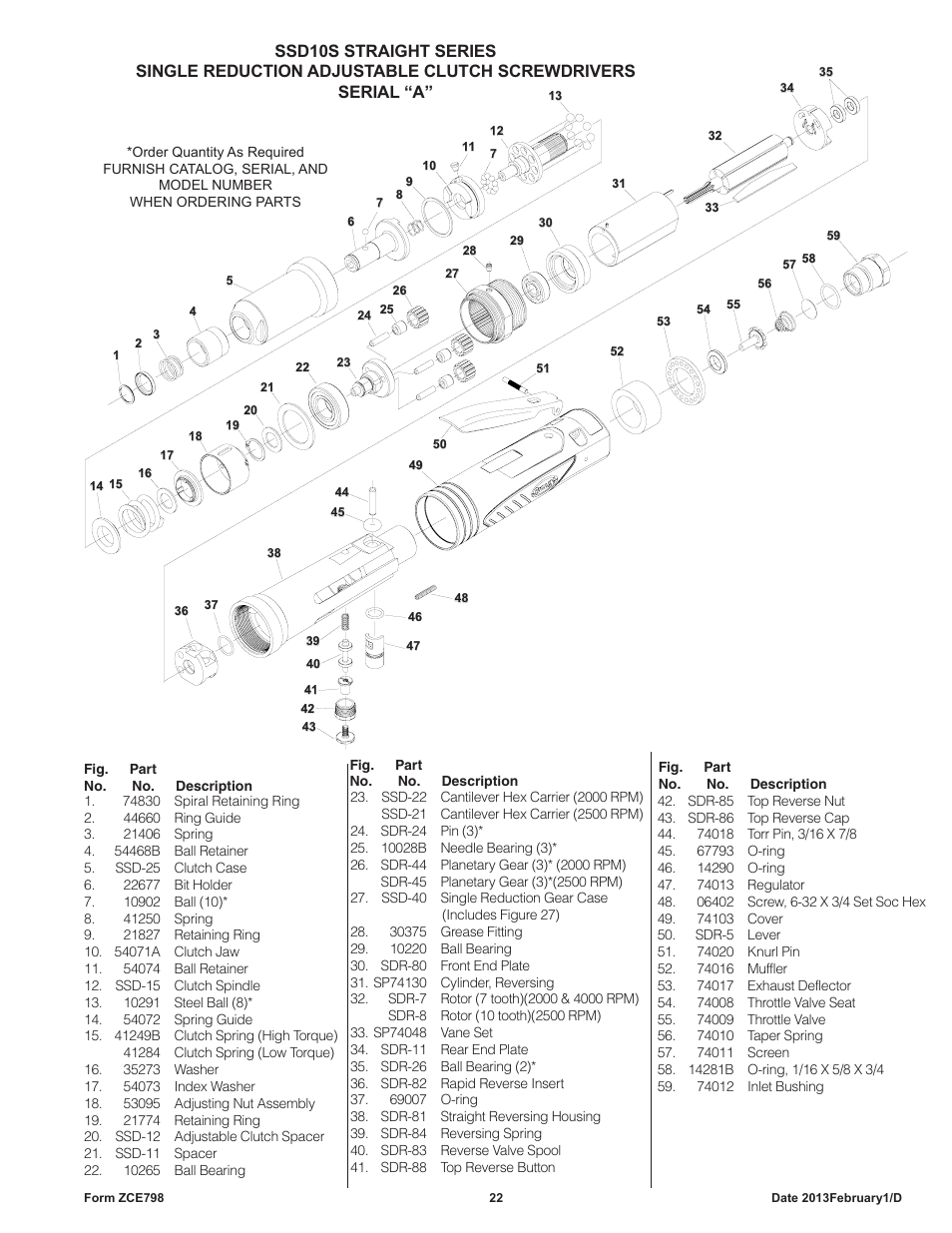 Sioux Tools SSD10S User Manual | Page 22 / 27