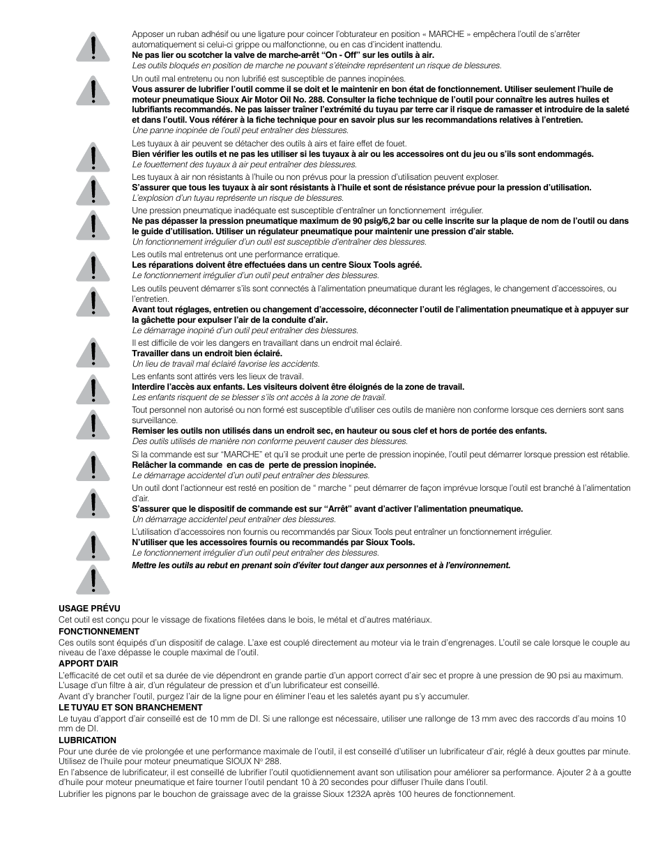 Sioux Tools SSD10A User Manual | Page 14 / 27