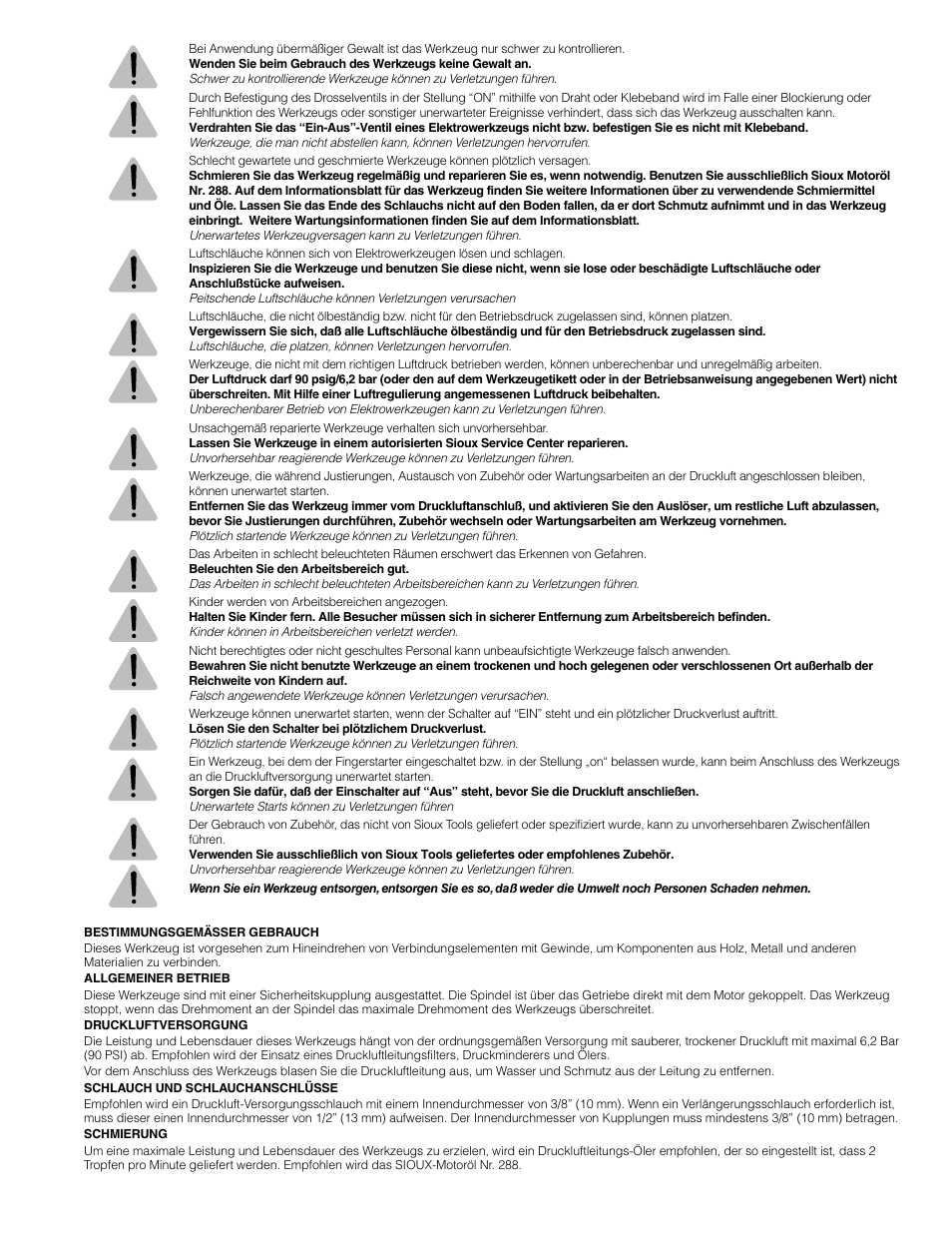 Sioux Tools SSD10A User Manual | Page 5 / 27