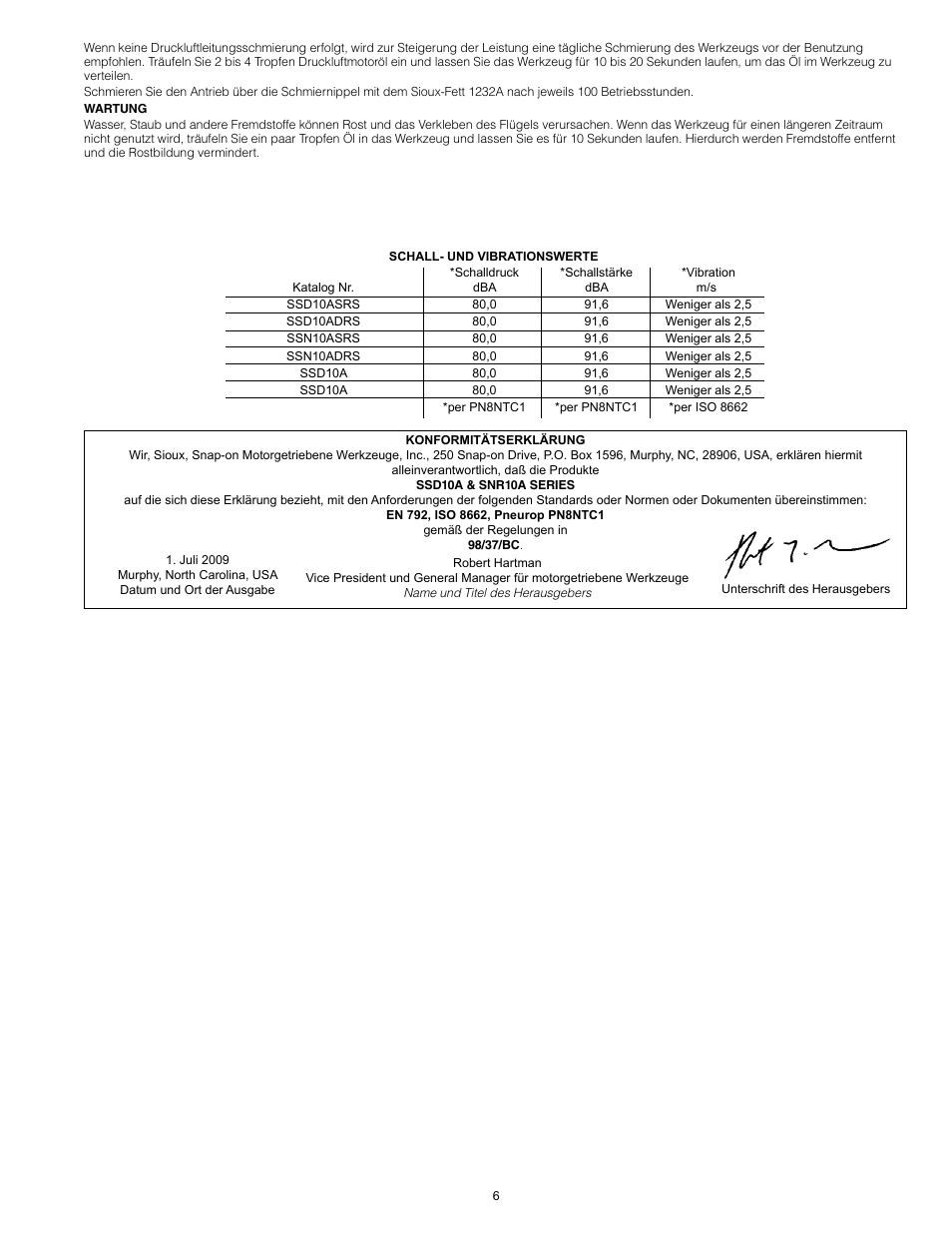 Sioux Tools SSD10A User Manual | Page 6 / 27