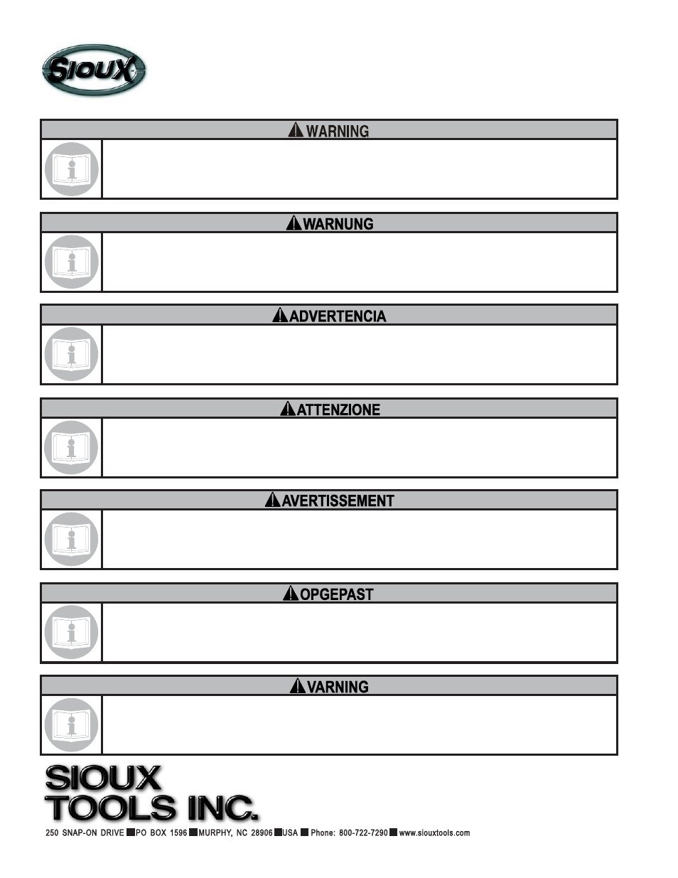 Sioux Tools SD9APB User Manual | Page 22 / 22