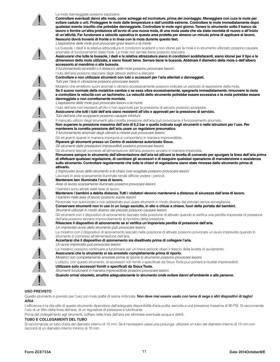 Sioux Tools SCOS1SAX User Manual | Page 11 / 31
