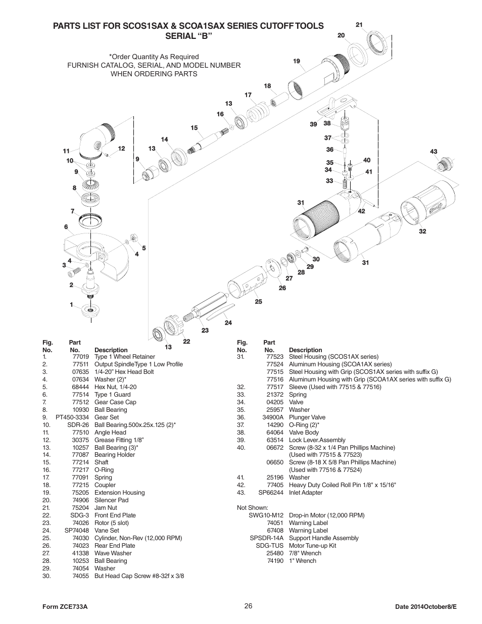 Sioux Tools SCOS1SAX User Manual | Page 26 / 31