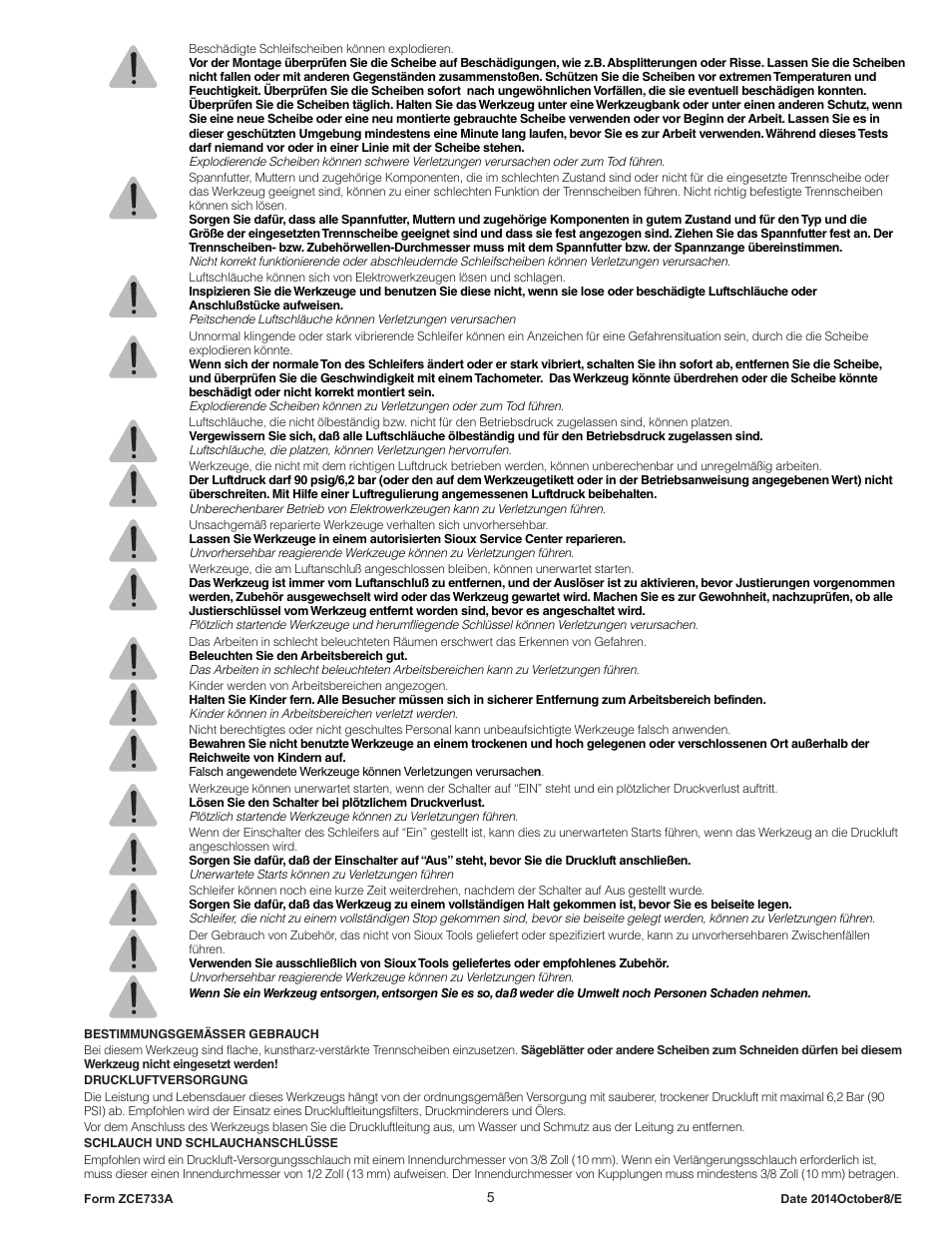 Sioux Tools SCOS1SAX User Manual | Page 5 / 31