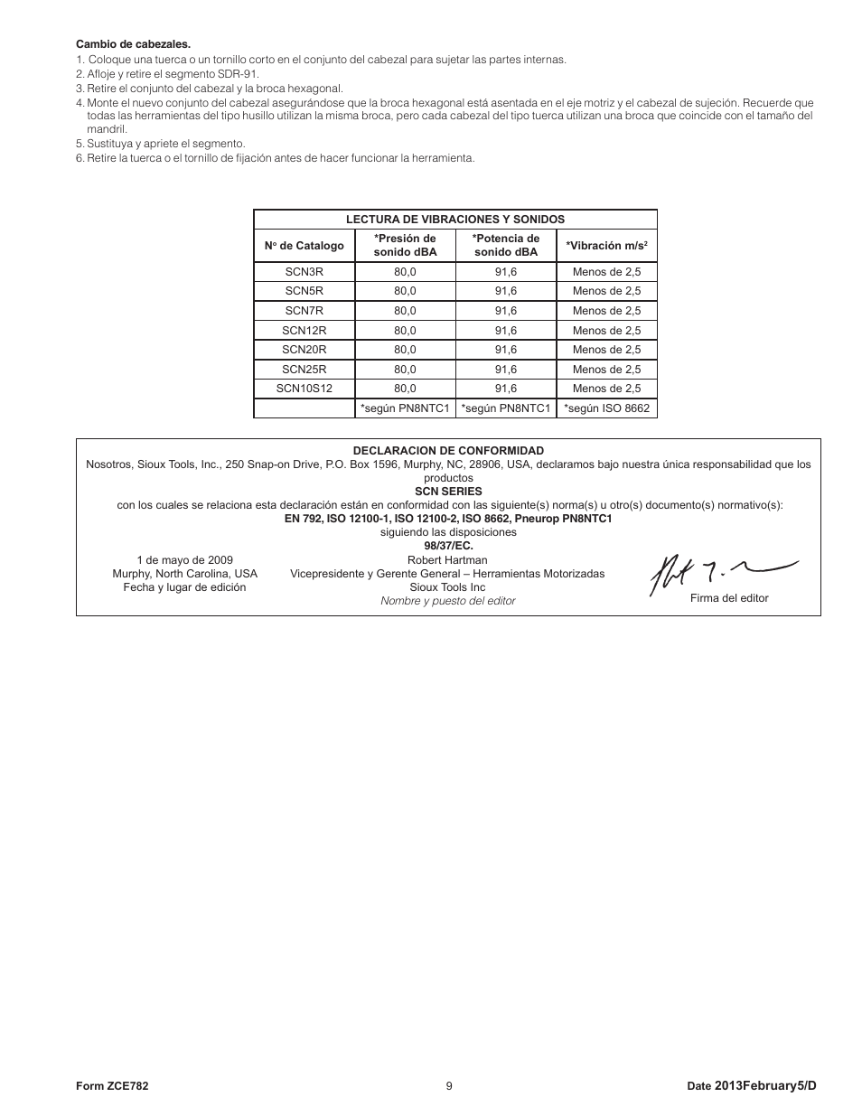Sioux Tools SCN CLINCH NUT TOOLS User Manual | Page 9 / 29