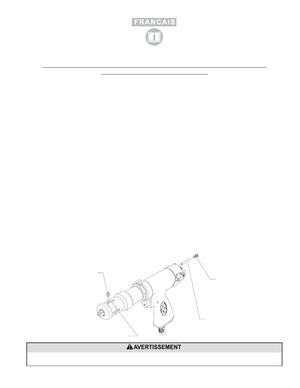 Avertissement | Sioux Tools PISTOL TORQUE CONTROL TOOLS User Manual | Page 13 / 24