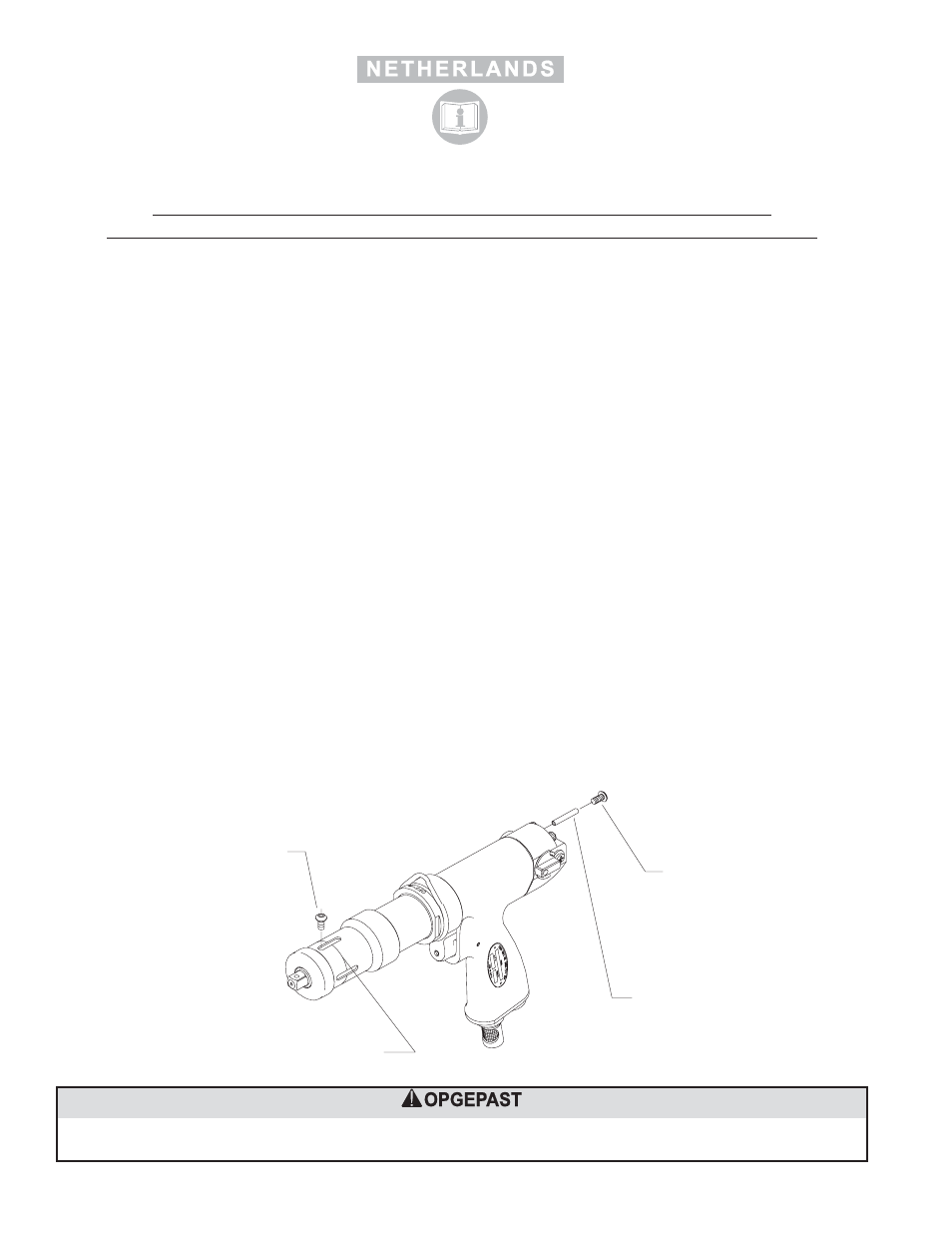 Opgepast | Sioux Tools PISTOL TORQUE CONTROL TOOLS User Manual | Page 16 / 24