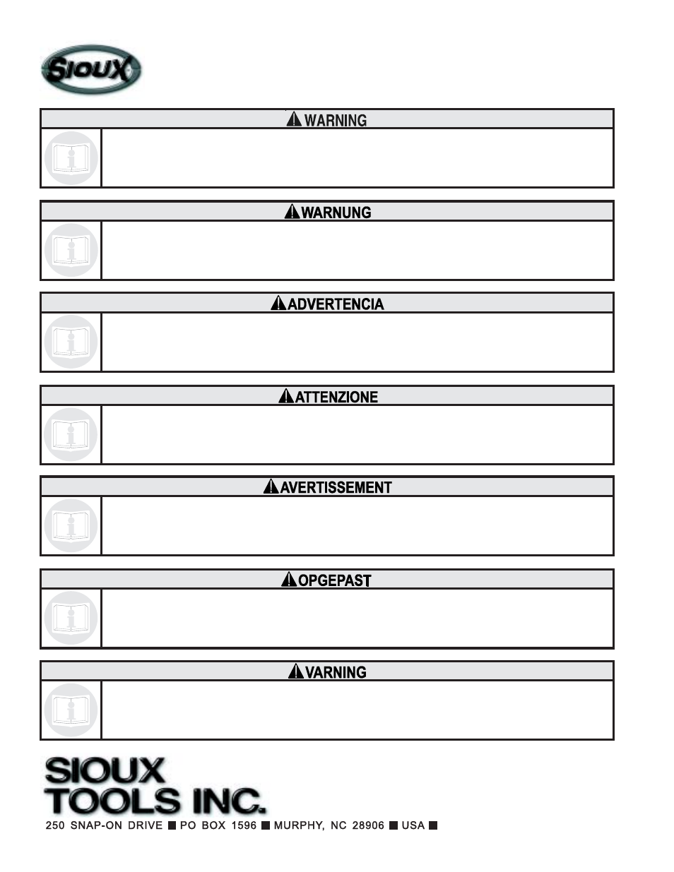 Sioux Tools PISTOL TORQUE CONTROL TOOLS User Manual | Page 24 / 24