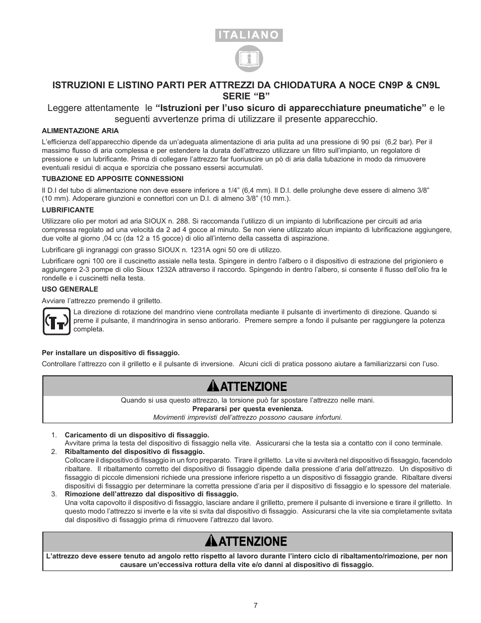 Sioux Tools CN9L User Manual | Page 7 / 25