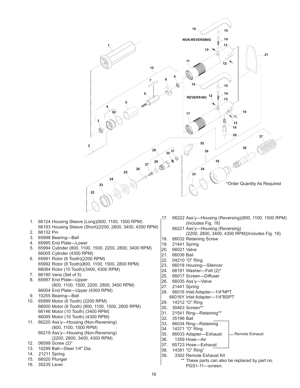 Sioux Tools 1OM User Manual | Page 16 / 23