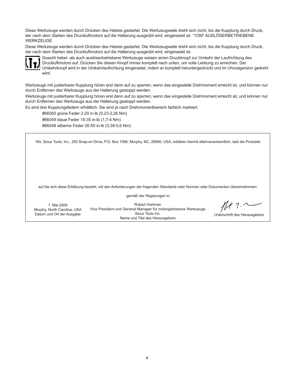 Sioux Tools 1OM User Manual | Page 4 / 23