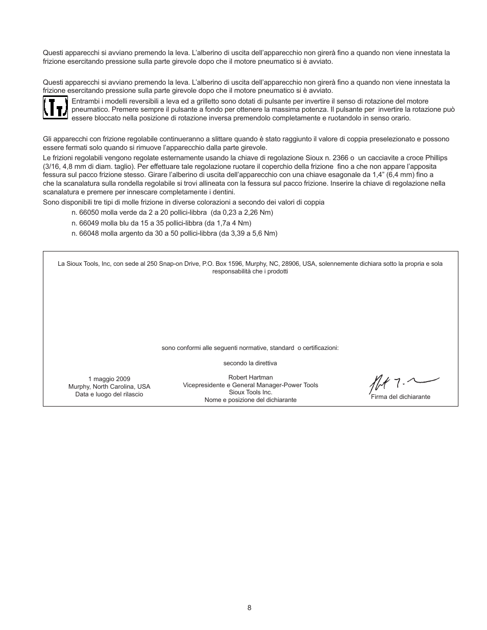 Sioux Tools 1OM User Manual | Page 8 / 23