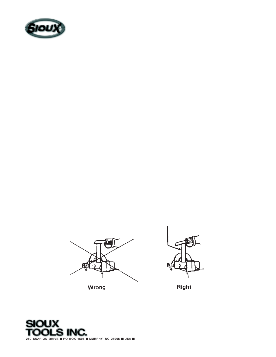 Sioux Tools NO. 1300 User Manual | 4 pages