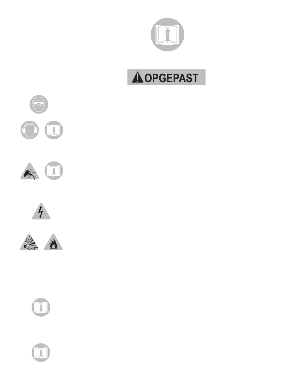 Opgepast | Sioux Tools Air Tools User Manual | Page 56 / 77