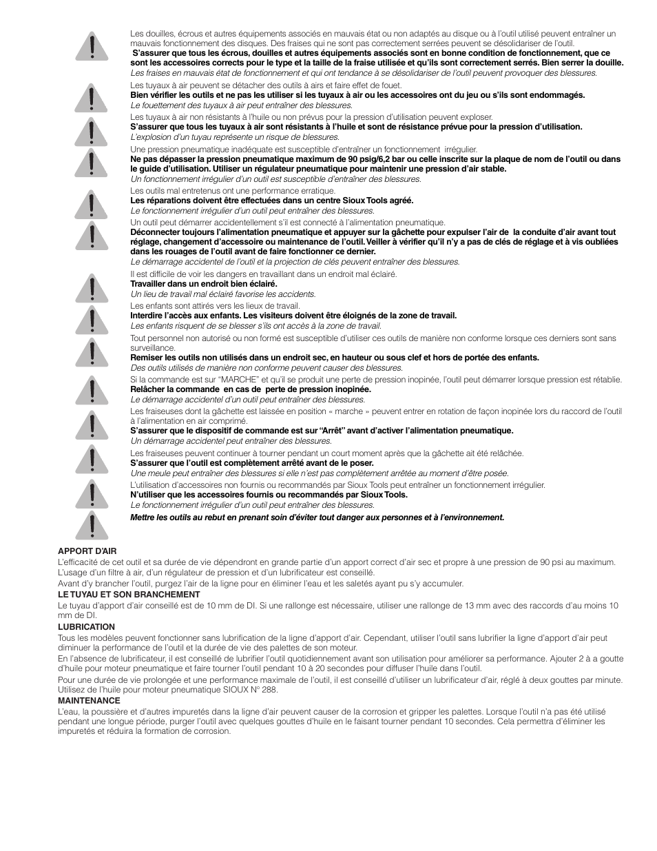 Sioux Tools SRT10S User Manual | Page 14 / 27