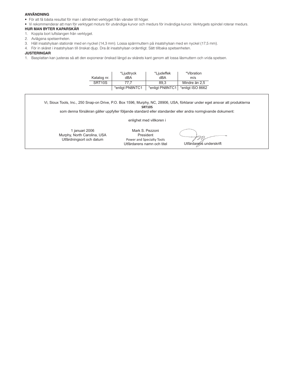 Sioux Tools SRT10S User Manual | Page 21 / 27