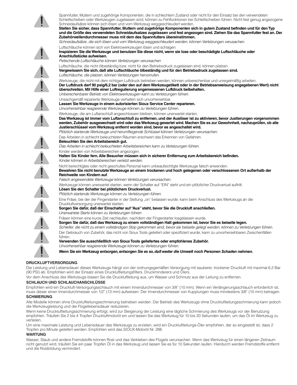 Sioux Tools SRT10S User Manual | Page 5 / 27