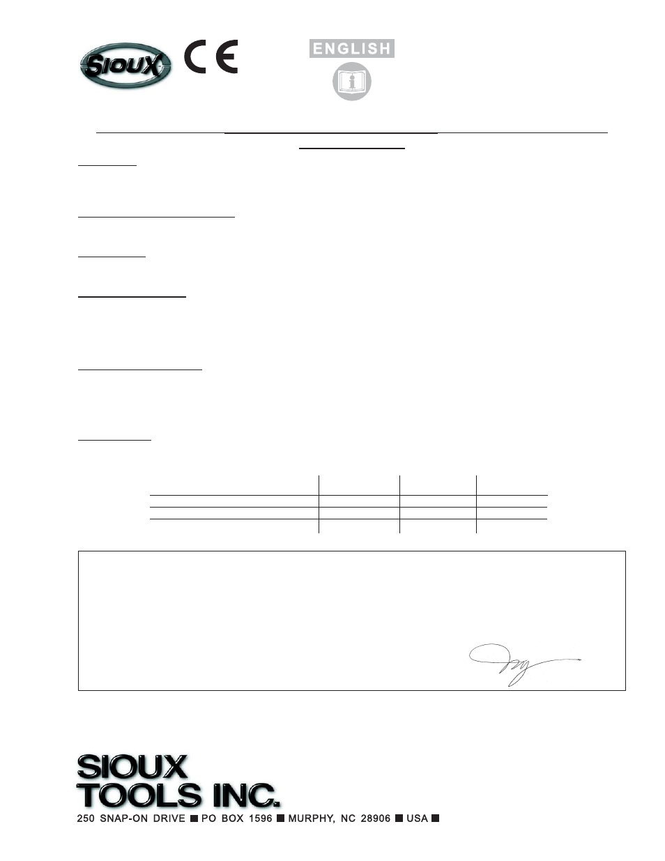 Sioux Tools RT8AS User Manual | 10 pages