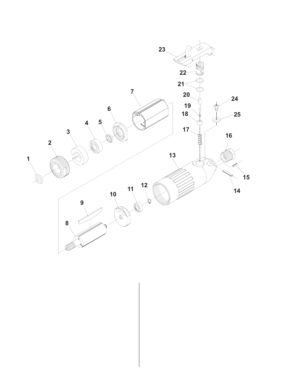 Parts list for rt8a power unit | Sioux Tools RT8AS User Manual | Page 8 / 10