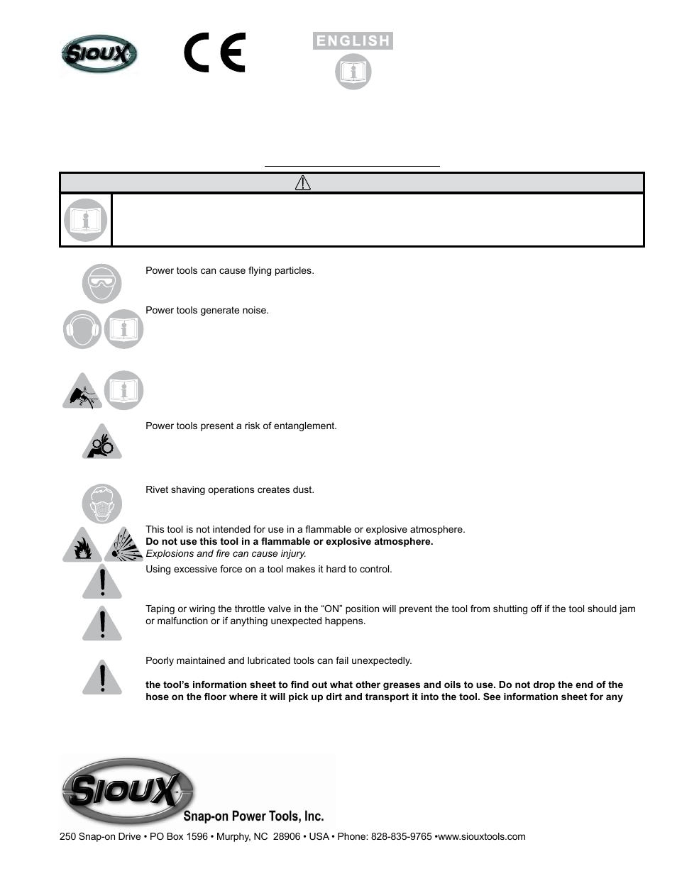 Sioux Tools SRS10S STRAIGHT User Manual | 25 pages