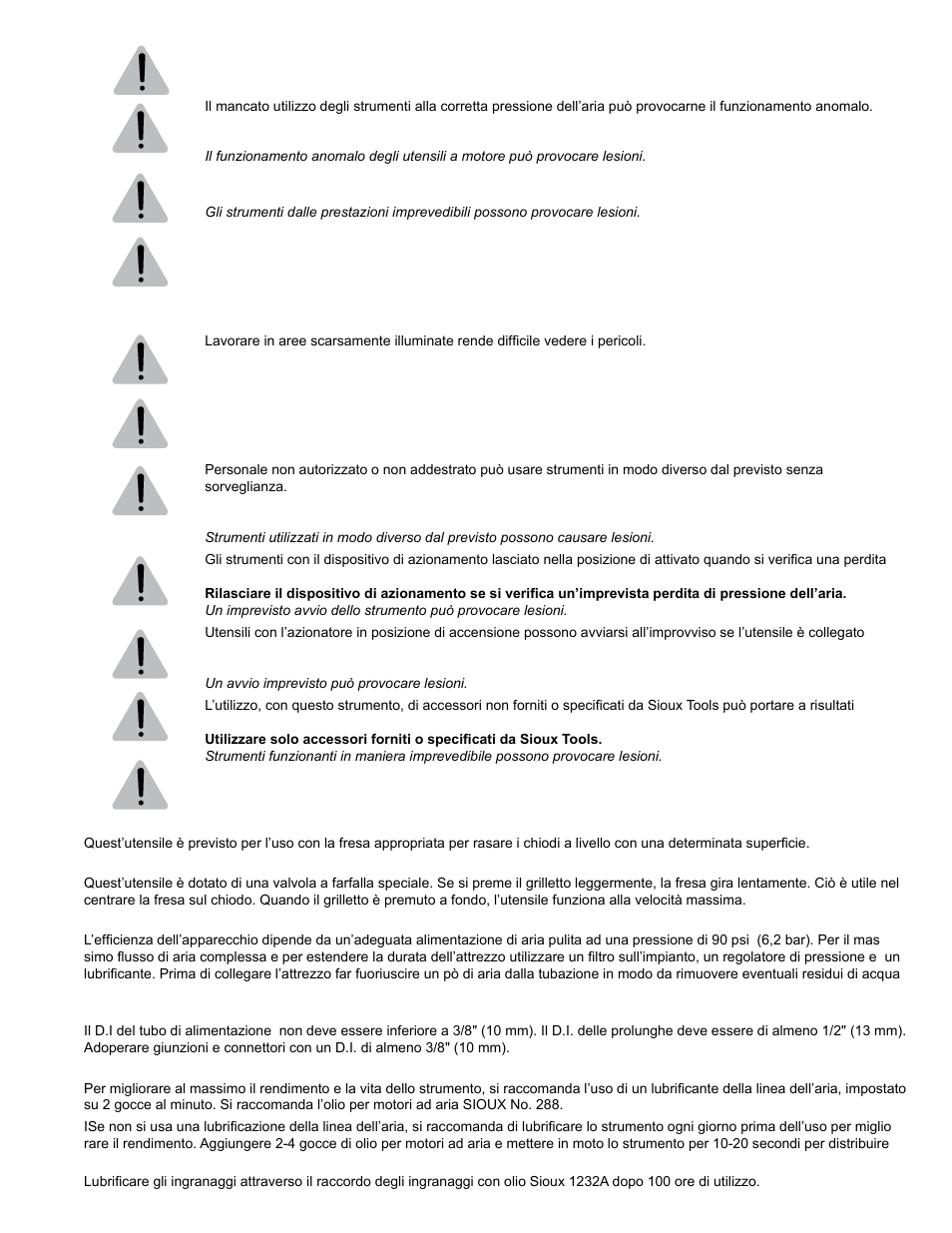 Sioux Tools SRS10S STRAIGHT User Manual | Page 11 / 25