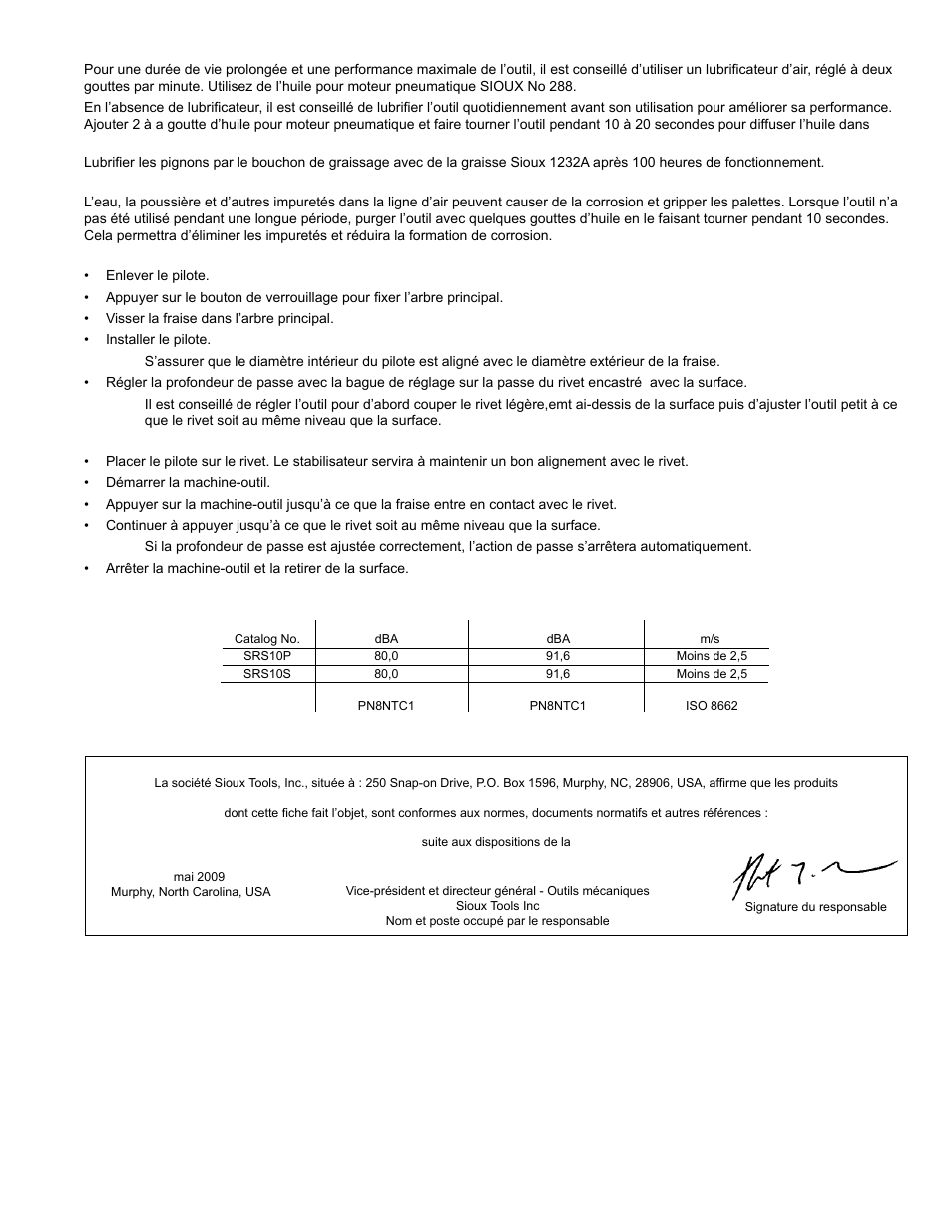 Sioux Tools SRS10S STRAIGHT User Manual | Page 15 / 25