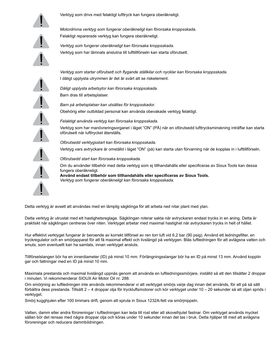 Sioux Tools SRS10S STRAIGHT User Manual | Page 20 / 25