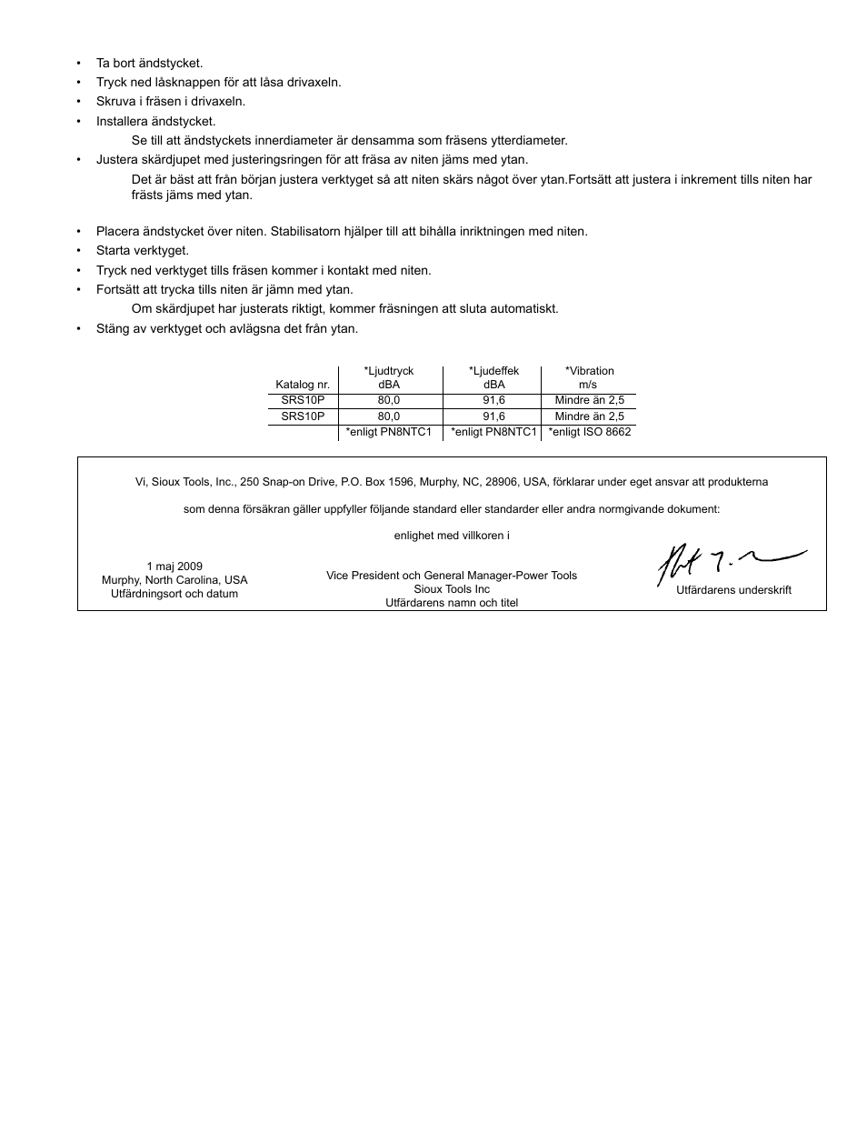 Sioux Tools SRS10S STRAIGHT User Manual | Page 21 / 25