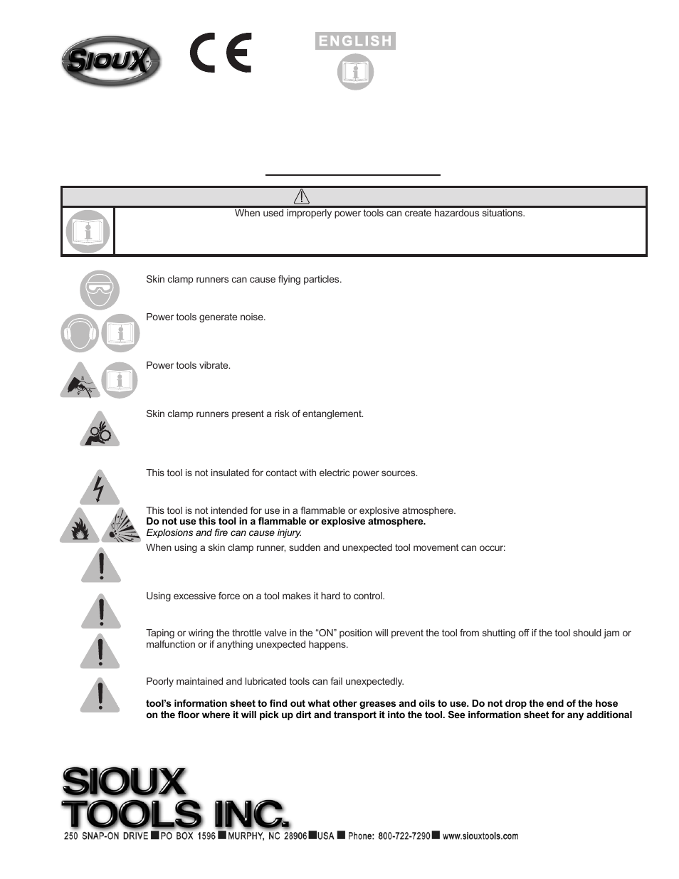 Sioux Tools SSR6P25 User Manual | 25 pages
