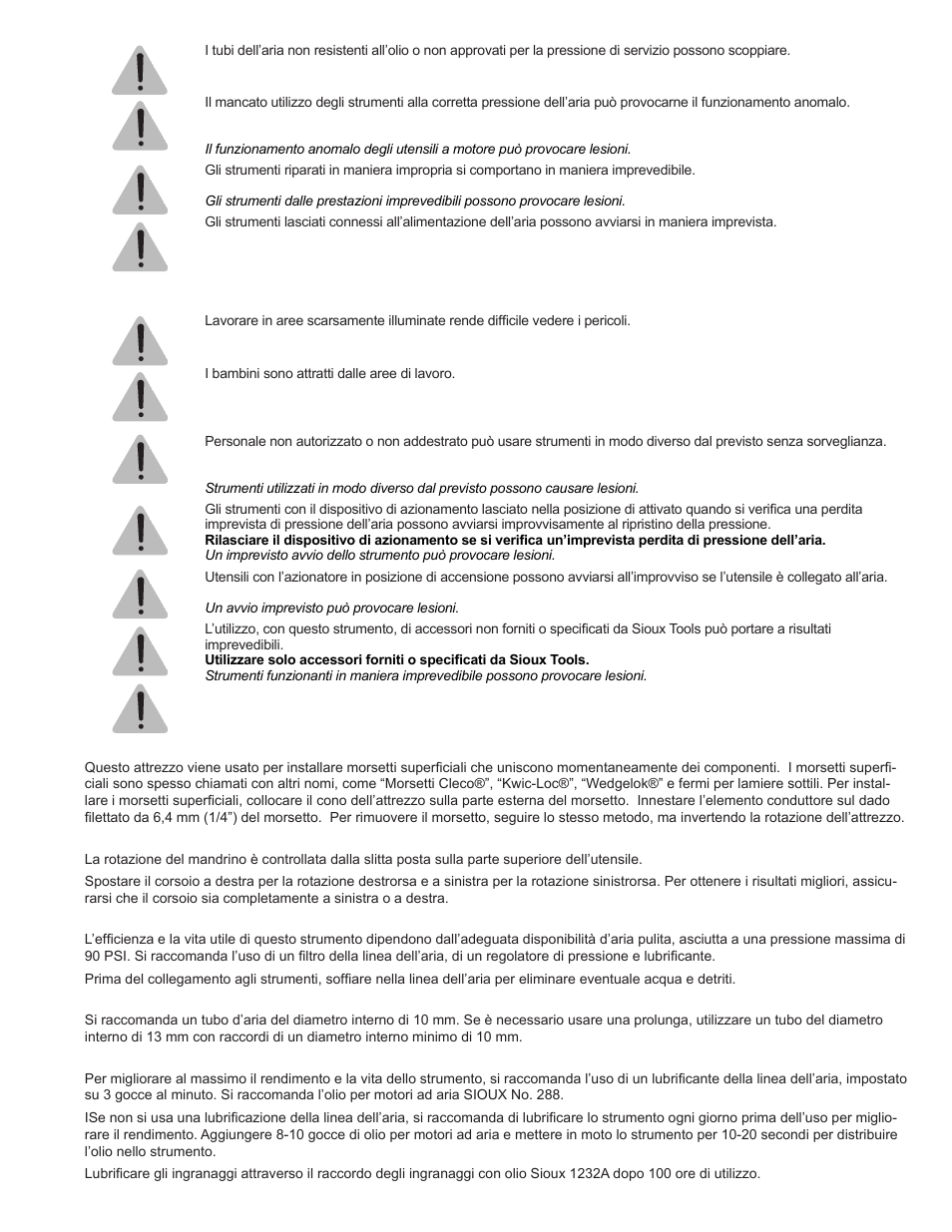 Sioux Tools SSR6P25 User Manual | Page 11 / 25