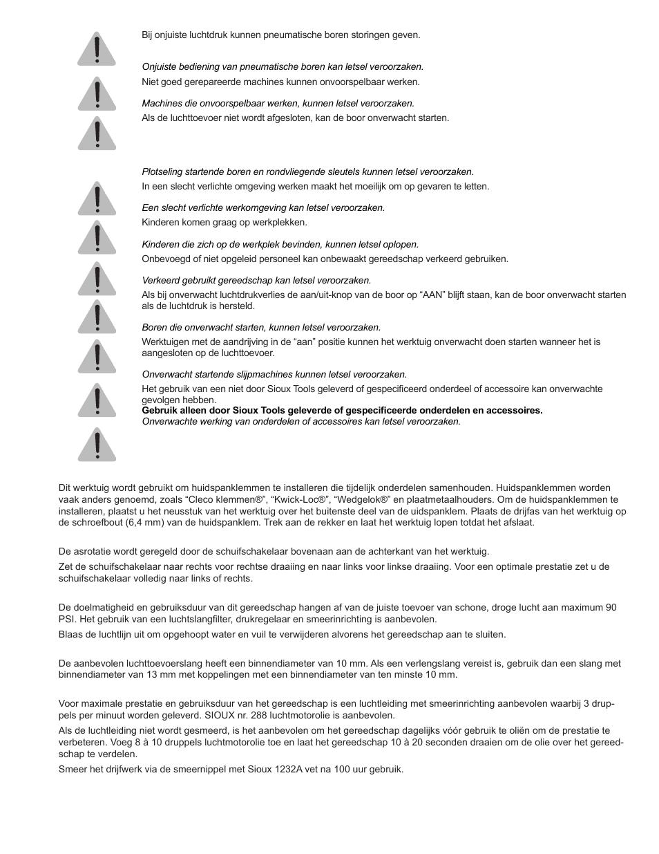 Sioux Tools SSR6P25 User Manual | Page 17 / 25