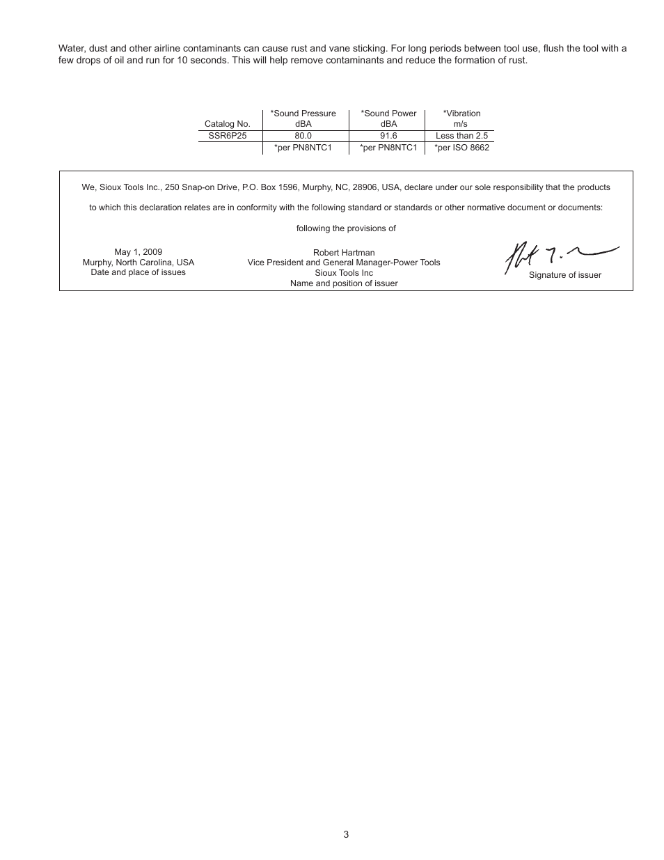 Sioux Tools SSR6P25 User Manual | Page 3 / 25