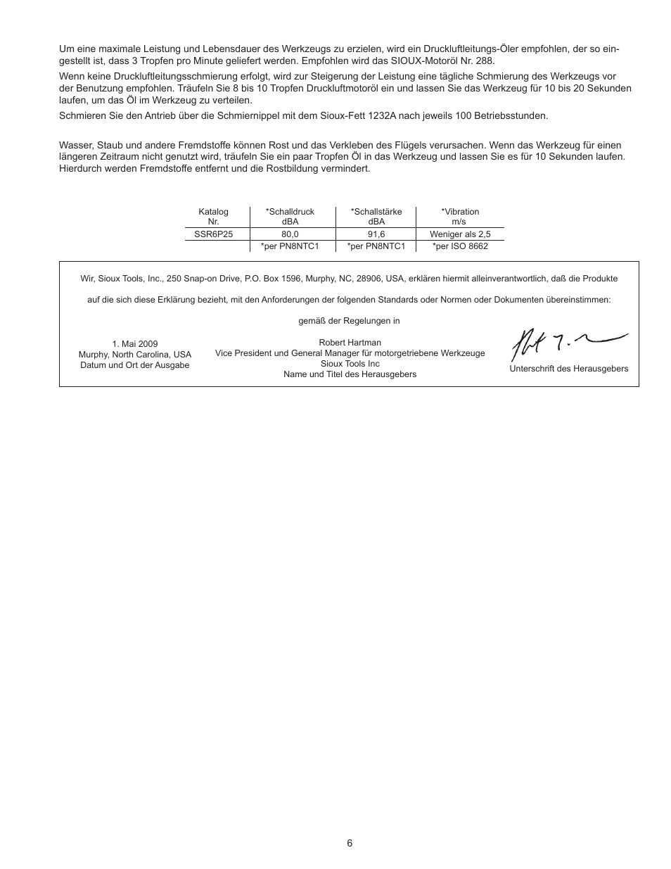 Sioux Tools SSR6P25 User Manual | Page 6 / 25