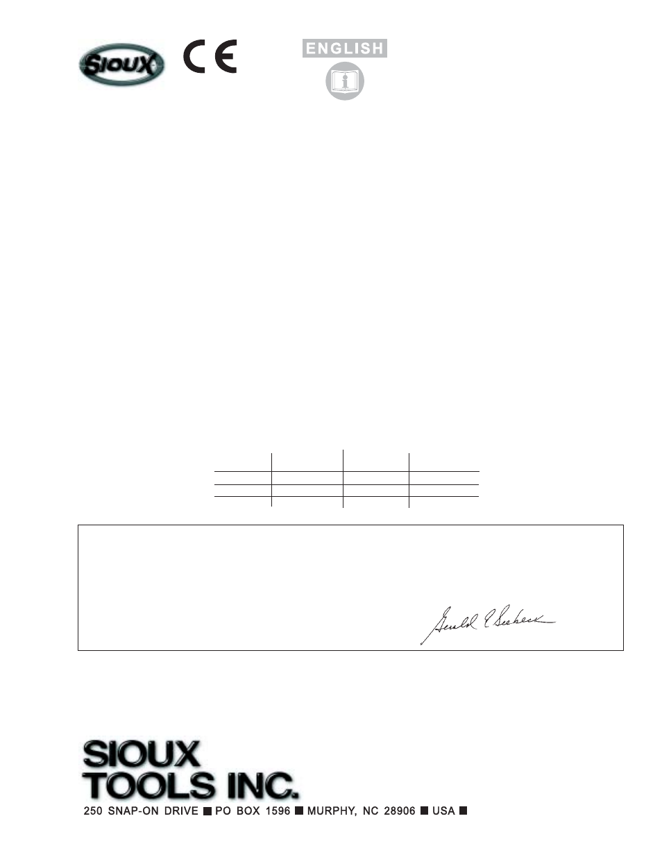Sioux Tools 2SY2300SR User Manual | 13 pages
