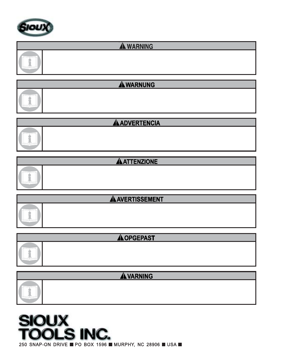 Sioux Tools 2SY2300SR User Manual | Page 12 / 13