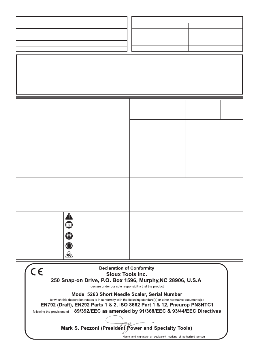 Sioux Tools 5263 User Manual | Page 4 / 4