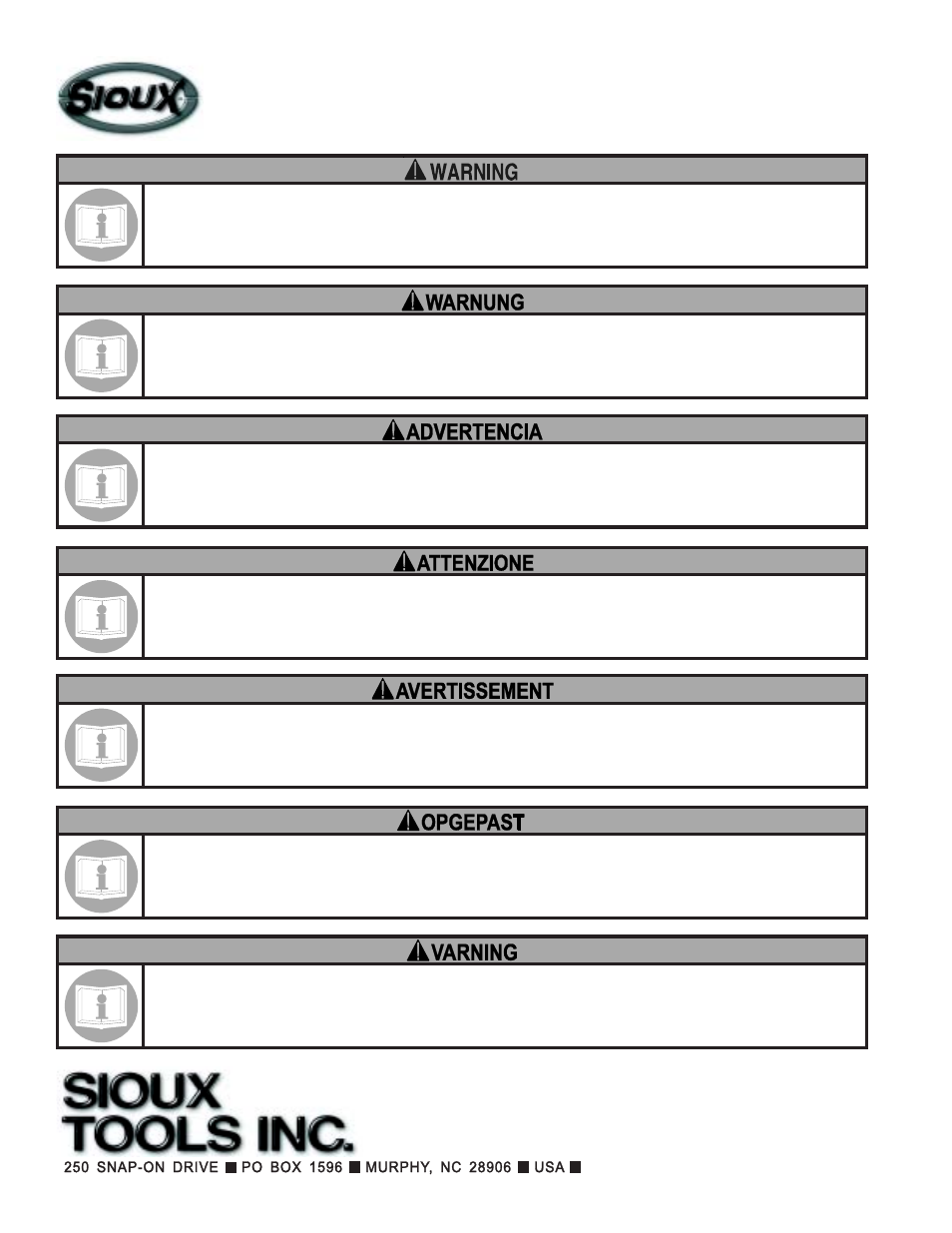 Sioux Tools SC3PA User Manual | Page 16 / 16