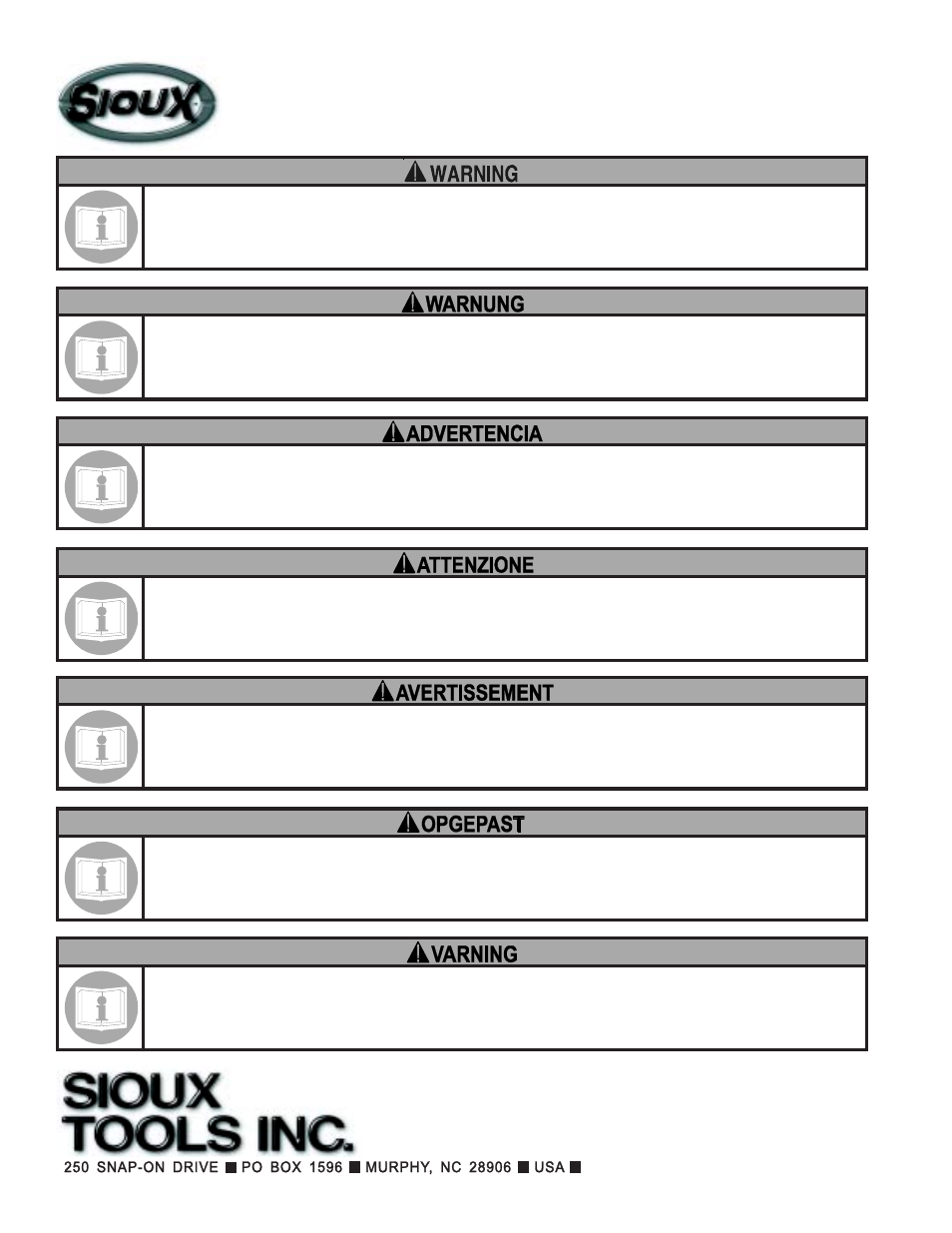 Sioux Tools SC80910A User Manual | Page 16 / 16