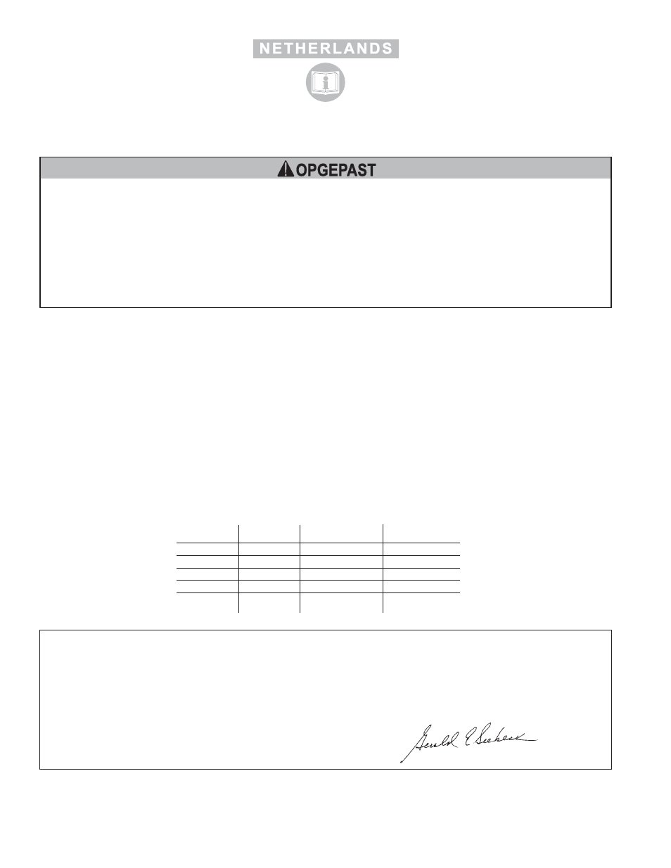 Opgepast | Sioux Tools 1296L User Manual | Page 6 / 8