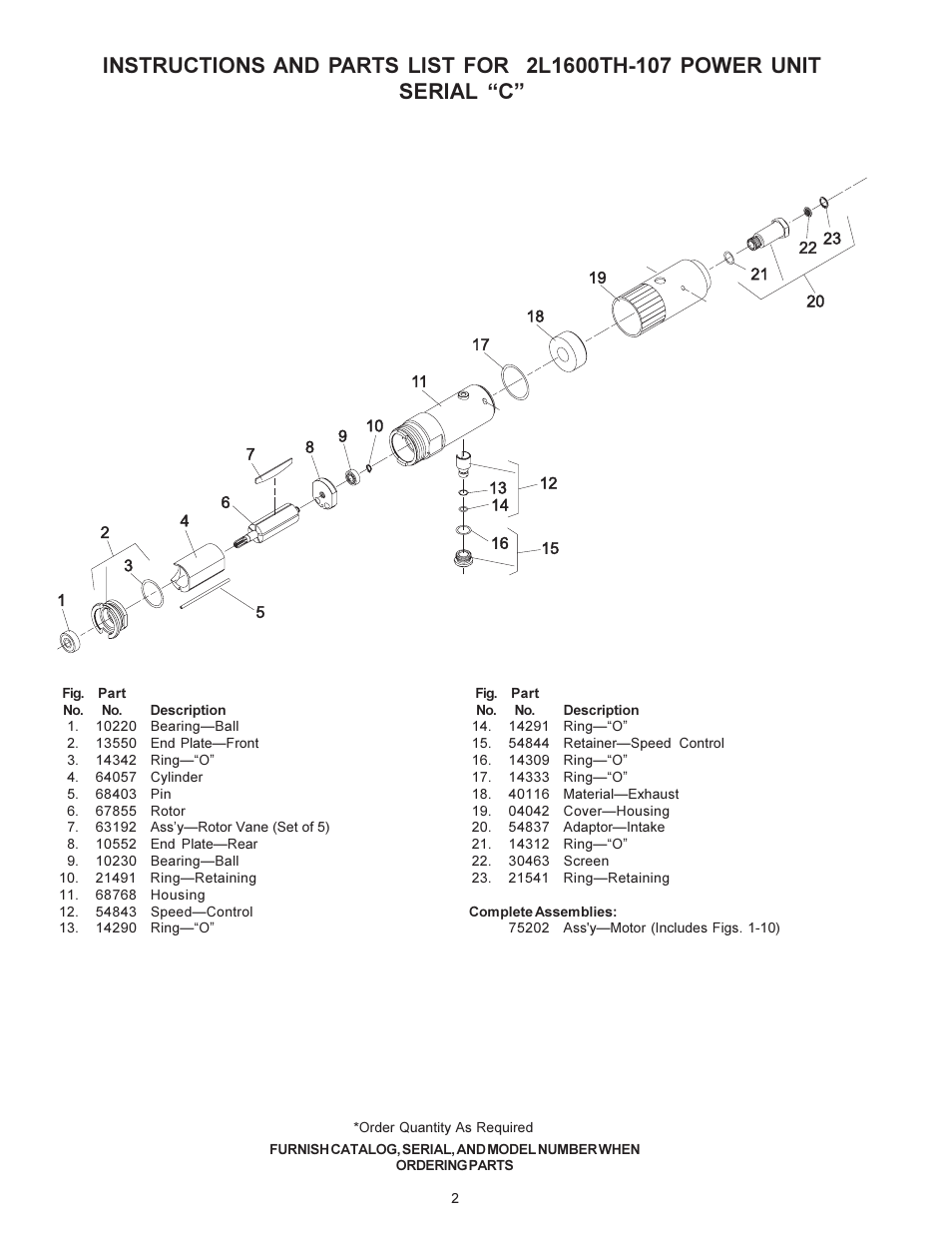 Sioux Tools 2L1600TH-107 User Manual | Page 2 / 4