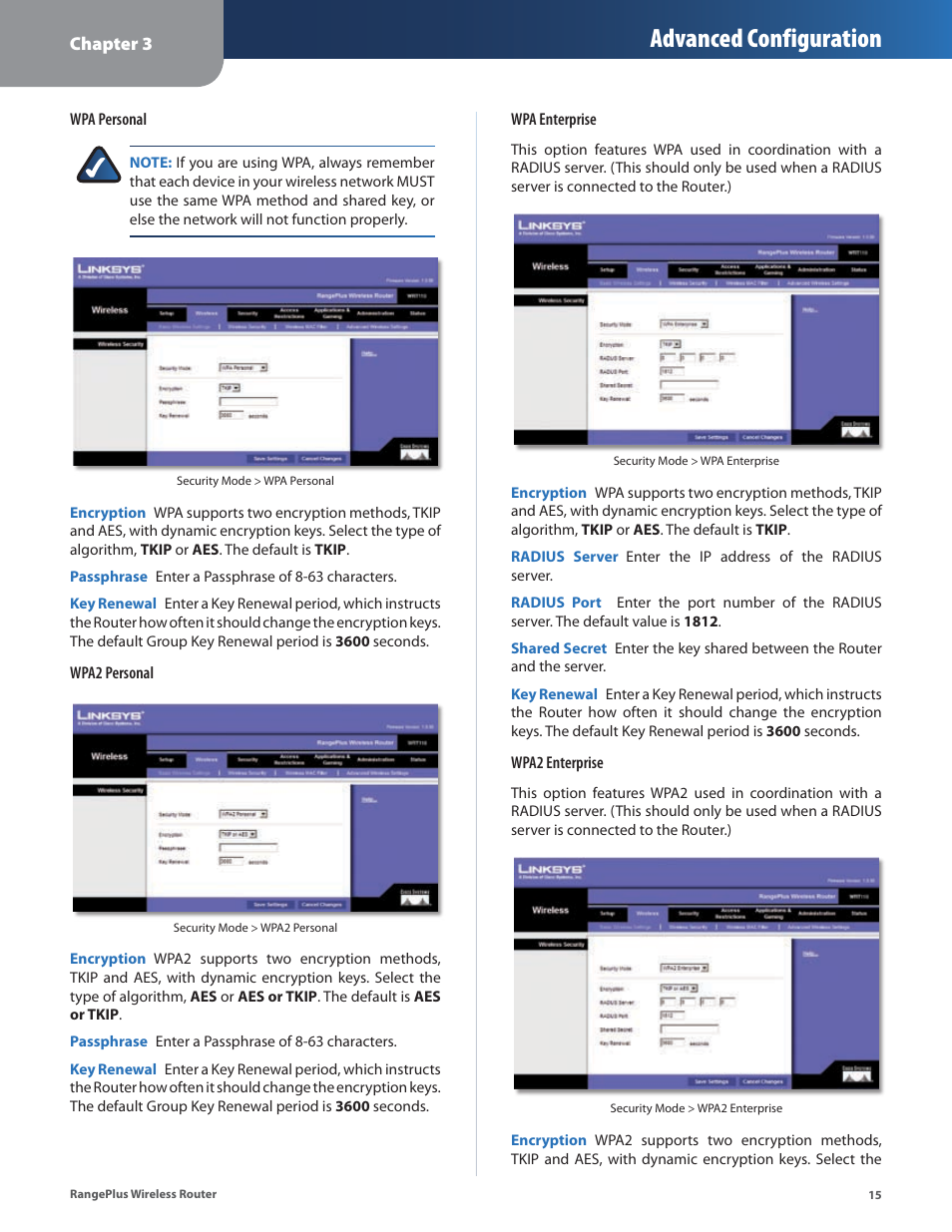 Advanced configuration | Cisco WRT110 User Manual | Page 16 / 48